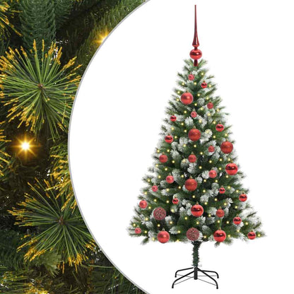 Artificial Hinged Christmas Tree with Flocked Snow 120 cm