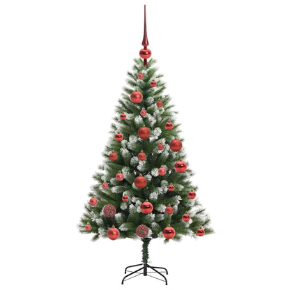 Artificial Hinged Christmas Tree with Flocked Snow 120 cm