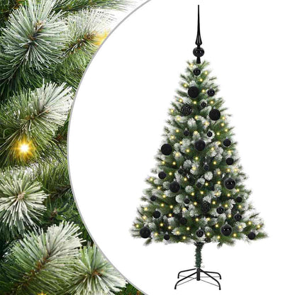 Artificial Hinged Christmas Tree with Flocked Snow 120 cm