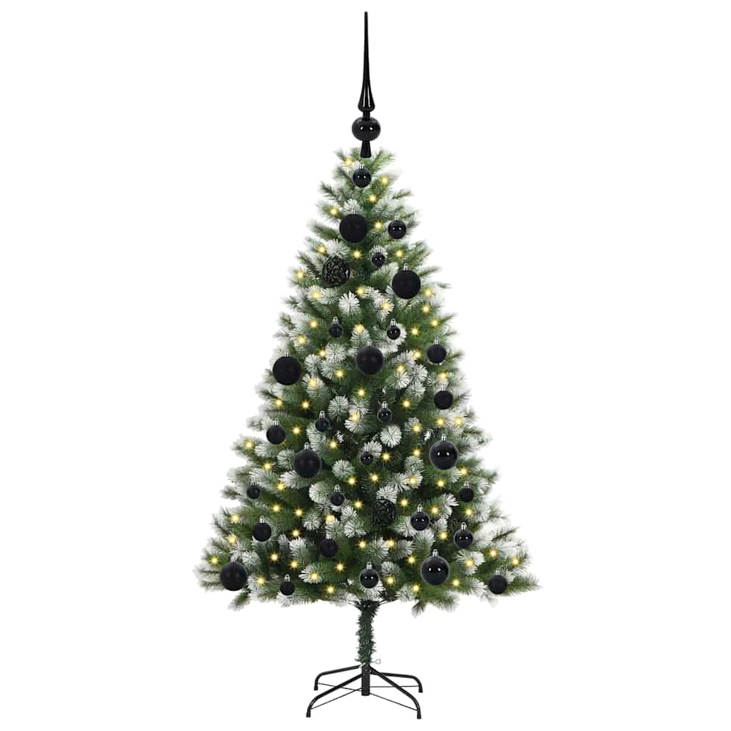Artificial Hinged Christmas Tree with Flocked Snow 120 cm