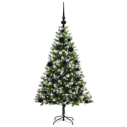 Artificial Hinged Christmas Tree with Flocked Snow 120 cm
