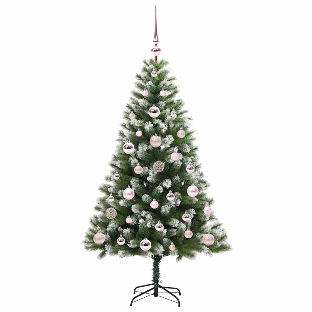 Artificial Hinged Christmas Tree with Flocked Snow 120 cm