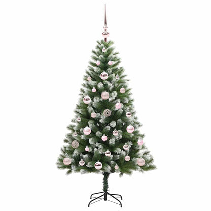 Artificial Hinged Christmas Tree with Flocked Snow 120 cm