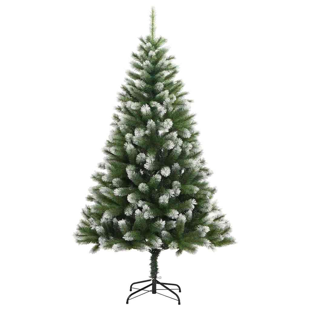 Artificial Hinged Christmas Tree with Flocked Snow 120 cm