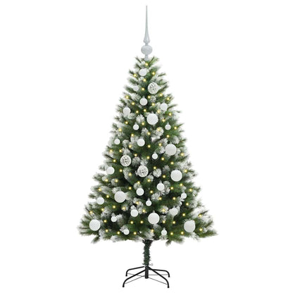 Artificial Hinged Christmas Tree with Flocked Snow 120 cm