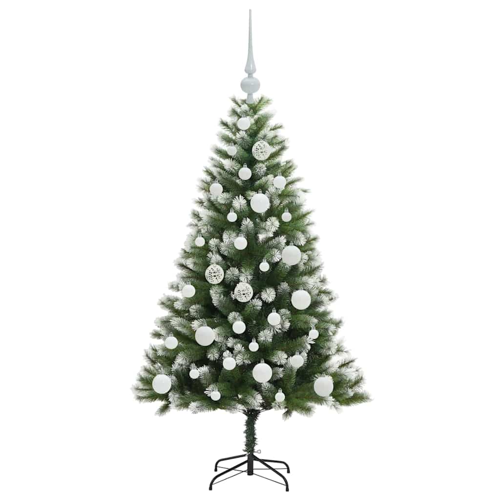 Artificial Hinged Christmas Tree with Flocked Snow 120 cm