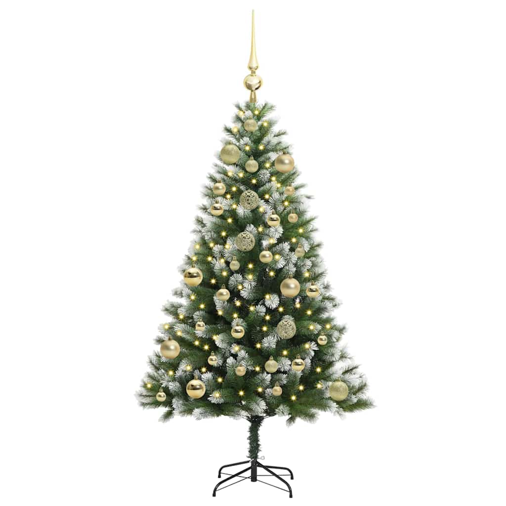 Artificial Hinged Christmas Tree with Flocked Snow 120 cm