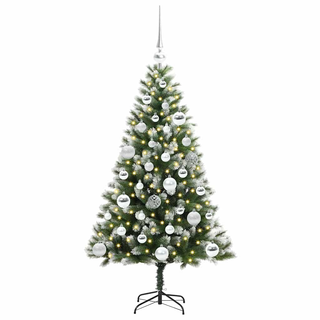 Artificial Hinged Christmas Tree with Flocked Snow 120 cm