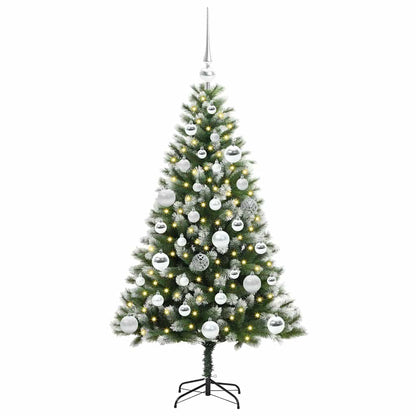Artificial Hinged Christmas Tree with Flocked Snow 120 cm