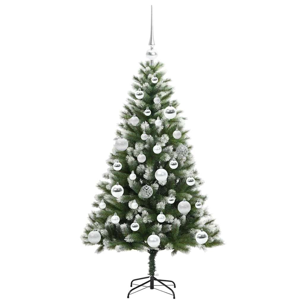 Artificial Hinged Christmas Tree with Flocked Snow 120 cm