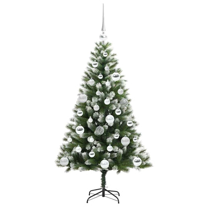 Artificial Hinged Christmas Tree with Flocked Snow 120 cm