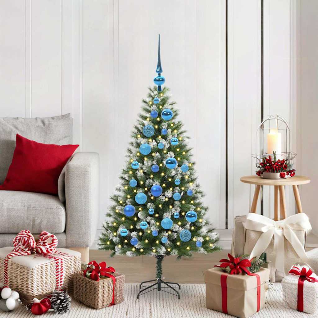 Artificial Hinged Christmas Tree with Flocked Snow 120 cm