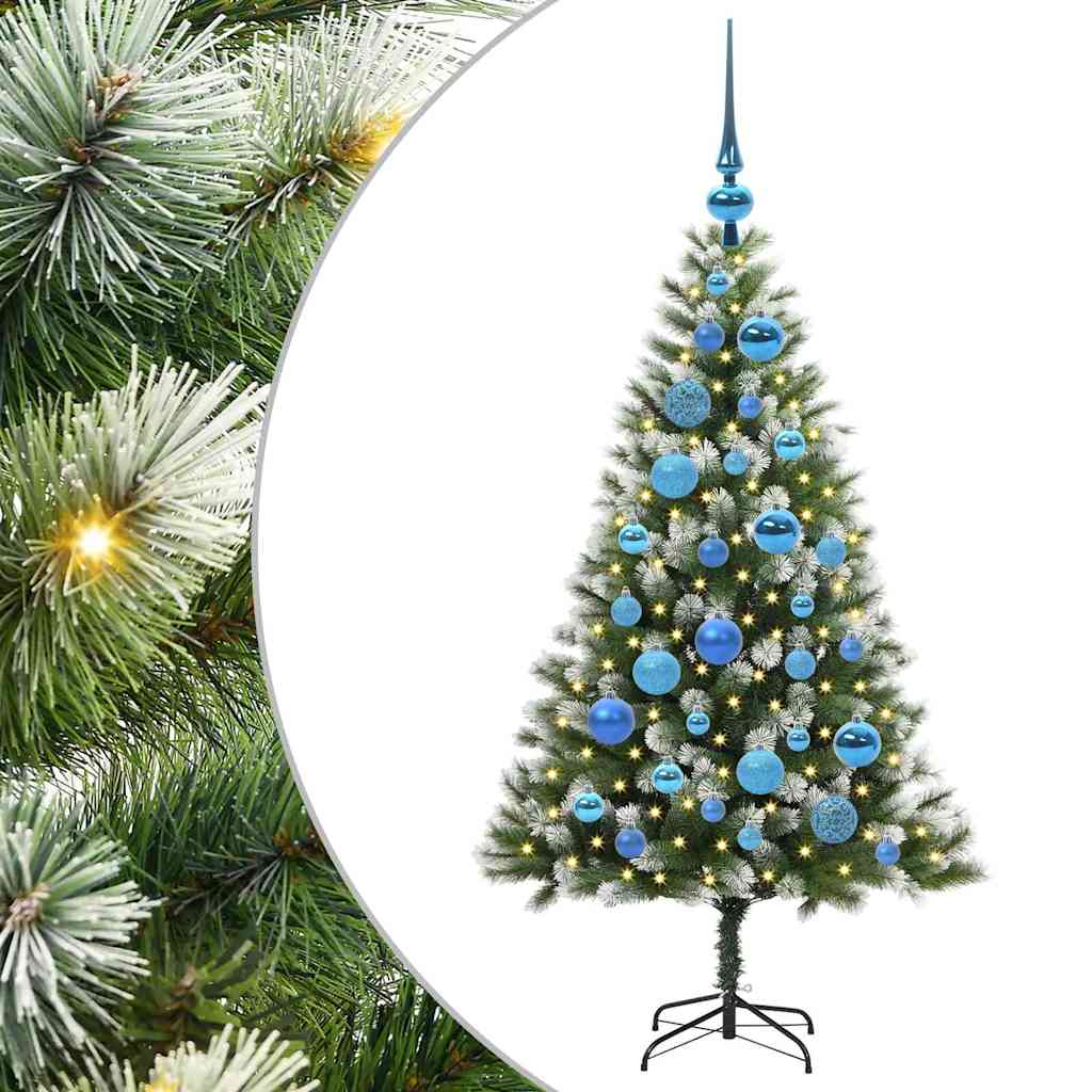 Artificial Hinged Christmas Tree with Flocked Snow 120 cm