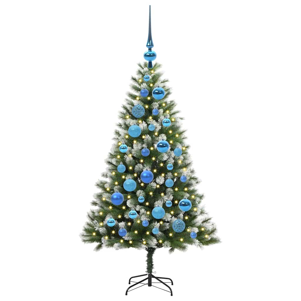 Artificial Hinged Christmas Tree with Flocked Snow 120 cm