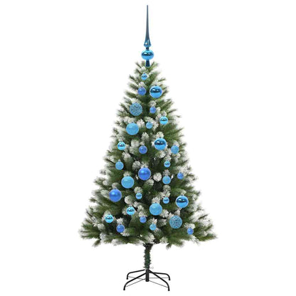 Artificial Hinged Christmas Tree with Flocked Snow 120 cm