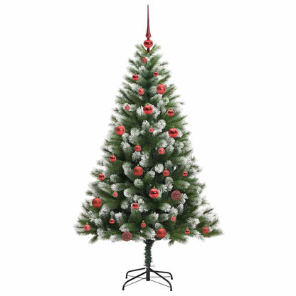 Artificial Hinged Christmas Tree with Flocked Snow 150 cm