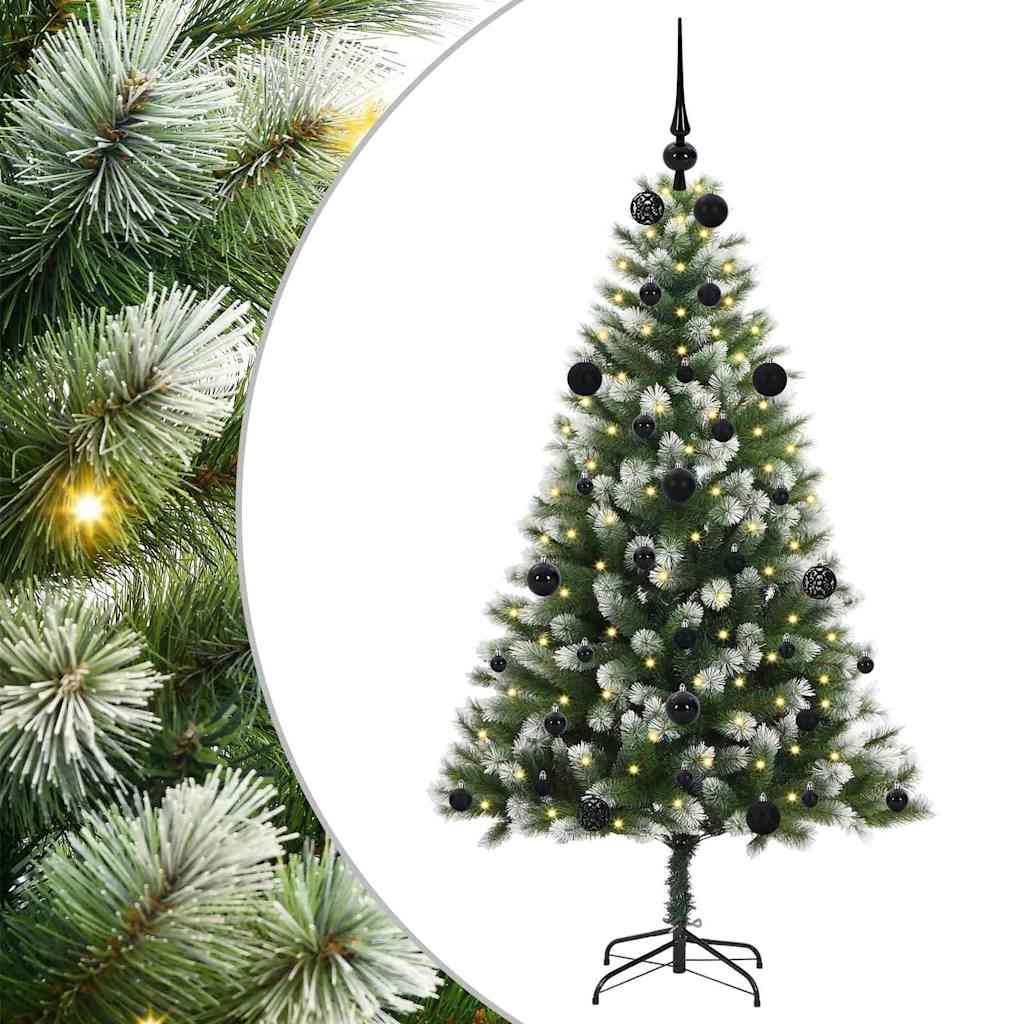 Artificial Hinged Christmas Tree with Flocked Snow 150 cm