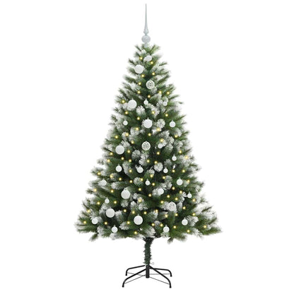 Artificial Hinged Christmas Tree with Flocked Snow 150 cm