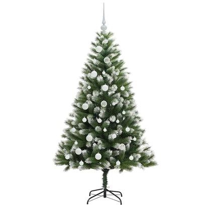 Artificial Hinged Christmas Tree with Flocked Snow 150 cm