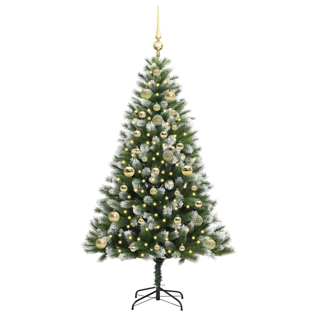Artificial Hinged Christmas Tree with Flocked Snow 150 cm