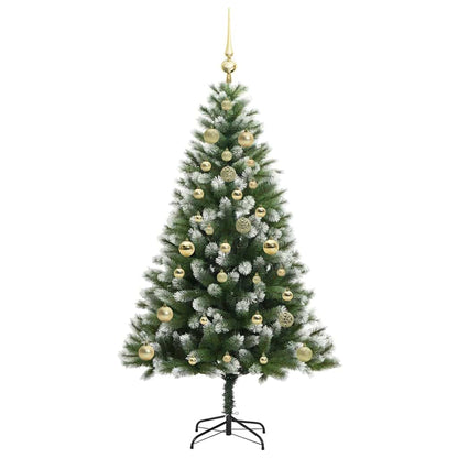Artificial Hinged Christmas Tree with Flocked Snow 150 cm