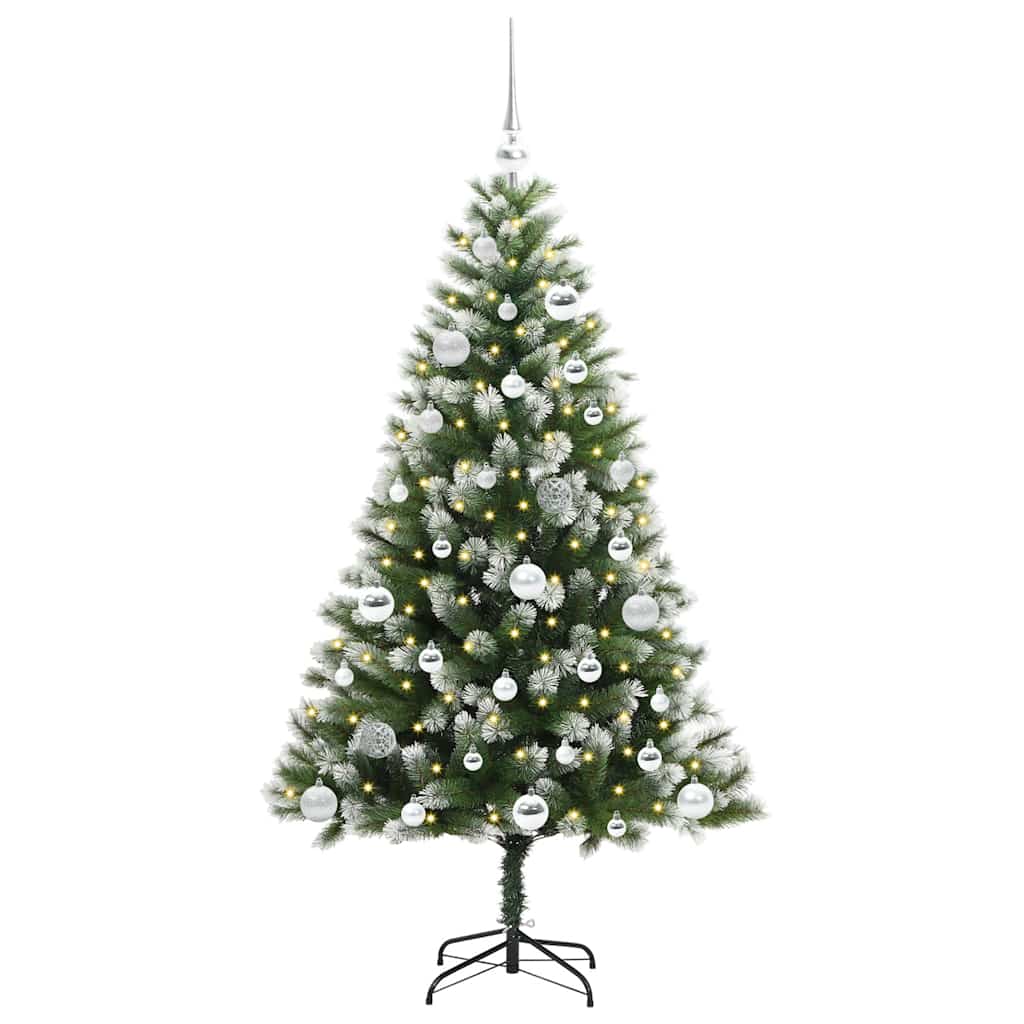 Artificial Hinged Christmas Tree with Flocked Snow 150 cm