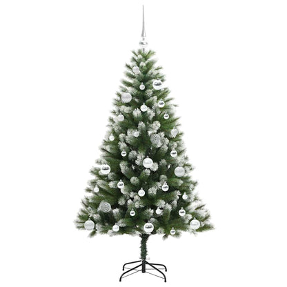 Artificial Hinged Christmas Tree with Flocked Snow 150 cm