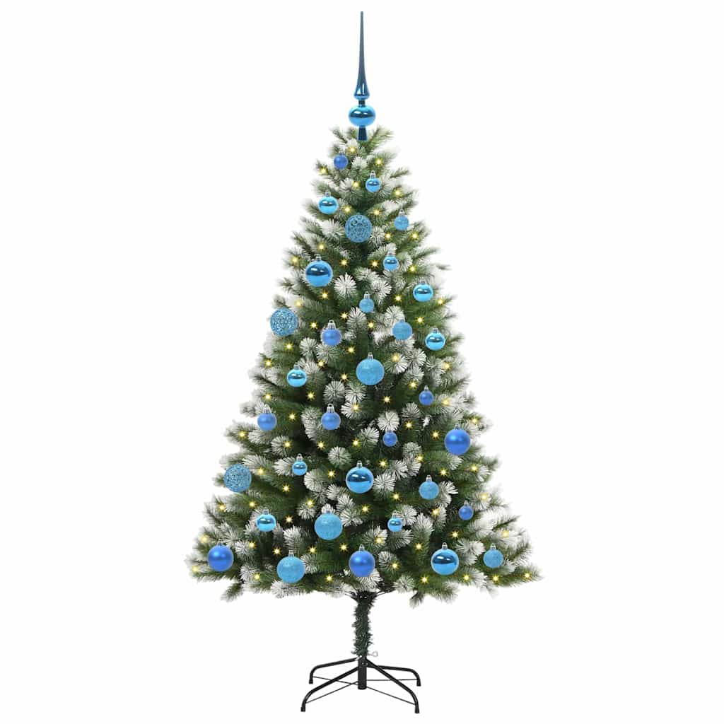 Artificial Hinged Christmas Tree with Flocked Snow 150 cm