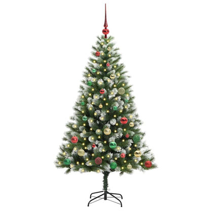 Artificial Hinged Christmas Tree with Flocked Snow 150 cm