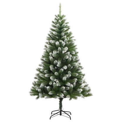 Artificial Hinged Christmas Tree with Flocked Snow 180 cm