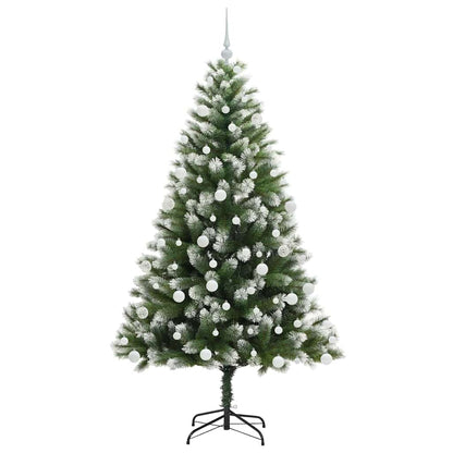 Artificial Hinged Christmas Tree with Flocked Snow 180 cm