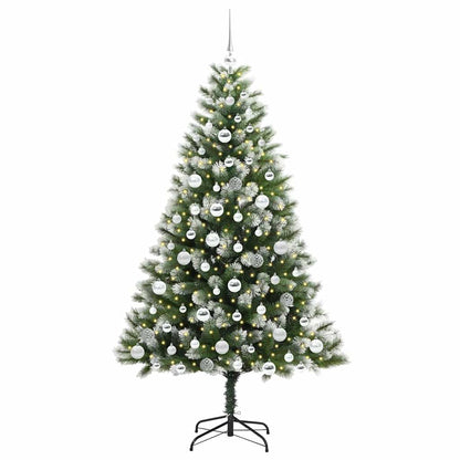 Artificial Hinged Christmas Tree with Flocked Snow 180 cm