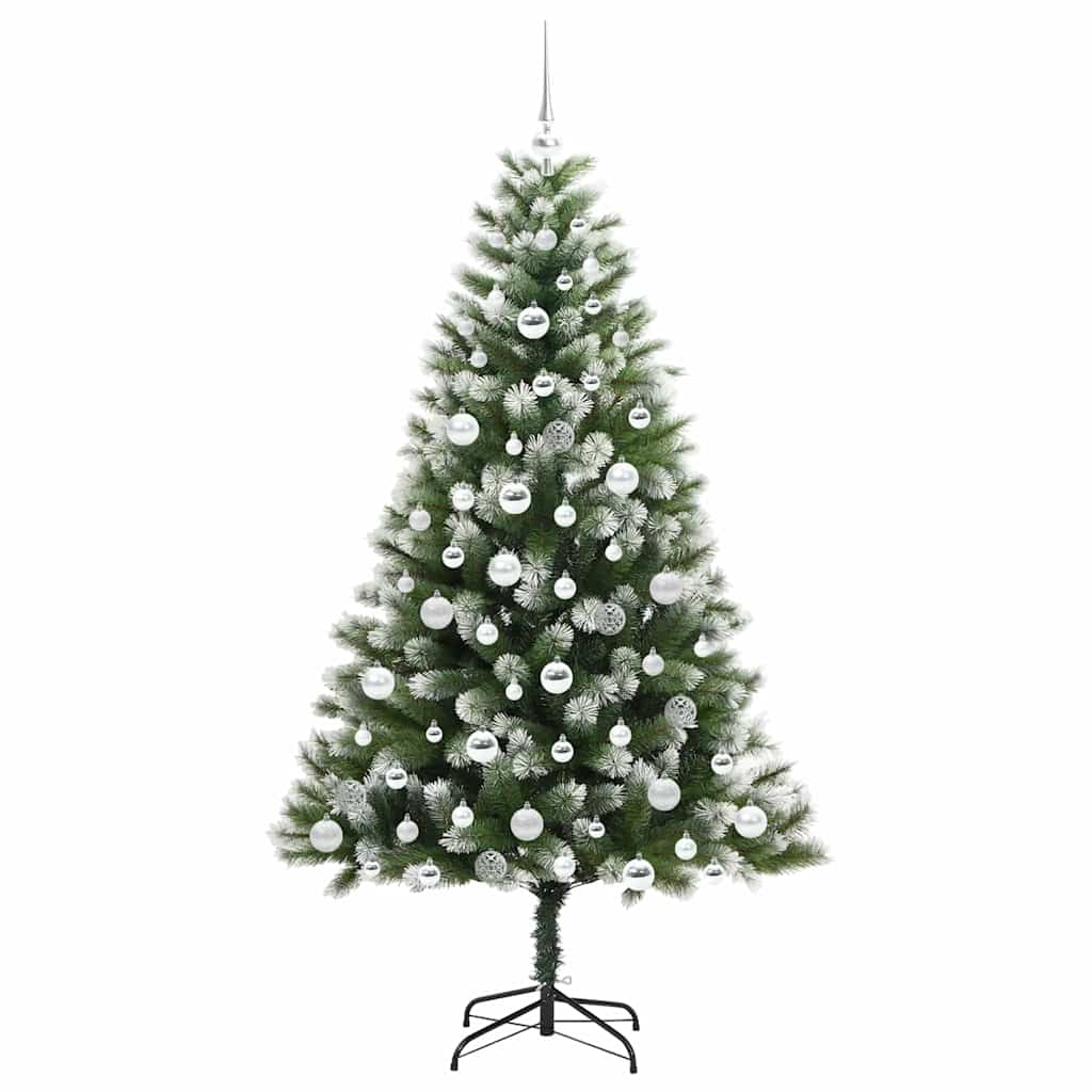Artificial Hinged Christmas Tree with Flocked Snow 180 cm