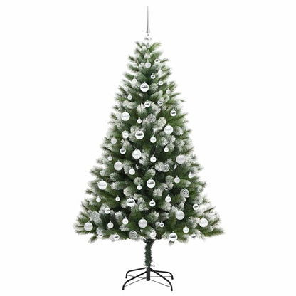 Artificial Hinged Christmas Tree with Flocked Snow 180 cm