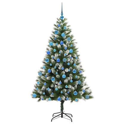 Artificial Hinged Christmas Tree with Flocked Snow 180 cm