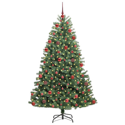 Artificial Hinged Christmas Tree Green 180 cm PVC and Metal