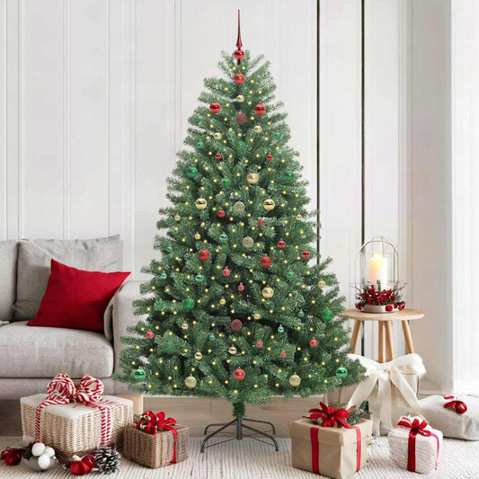 Artificial Hinged Christmas Tree Green 180 cm PVC and Metal