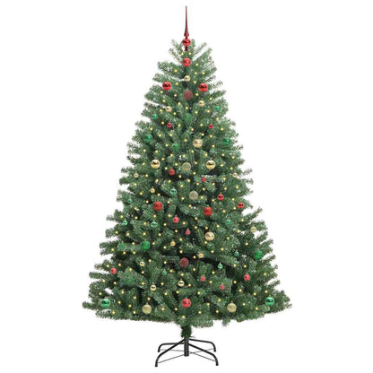 Artificial Hinged Christmas Tree Green 210 cm PVC and Metal