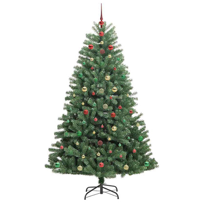 Artificial Hinged Christmas Tree Green 210 cm PVC and Metal