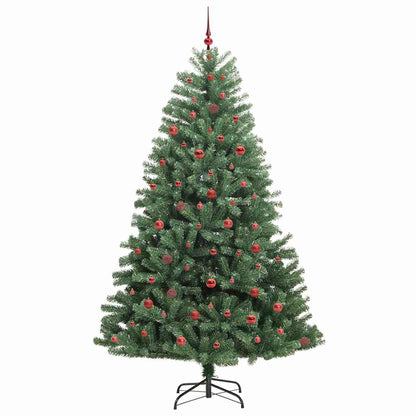 Artificial Hinged Christmas Tree Green 240 cm PVC and Metal