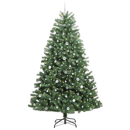 Artificial Hinged Christmas Tree Green 240 cm PVC and Metal