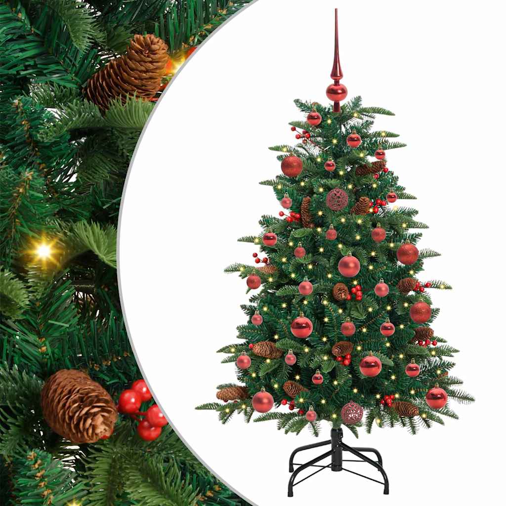 Artificial Christmas Tree with LED Strip Lights Green 120 cm