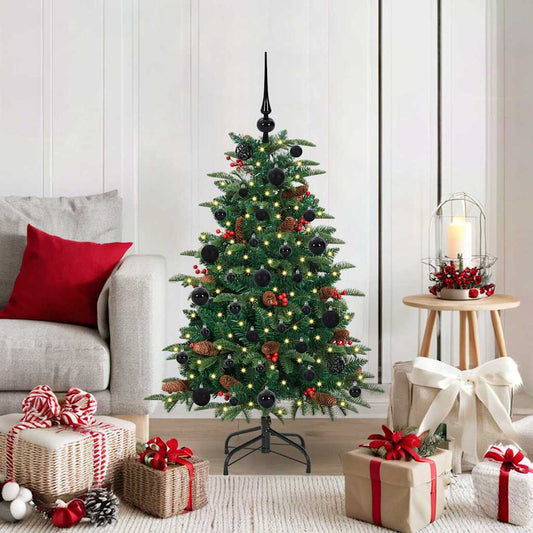 Artificial Christmas Tree with LED Strip Lights Green 120 cm