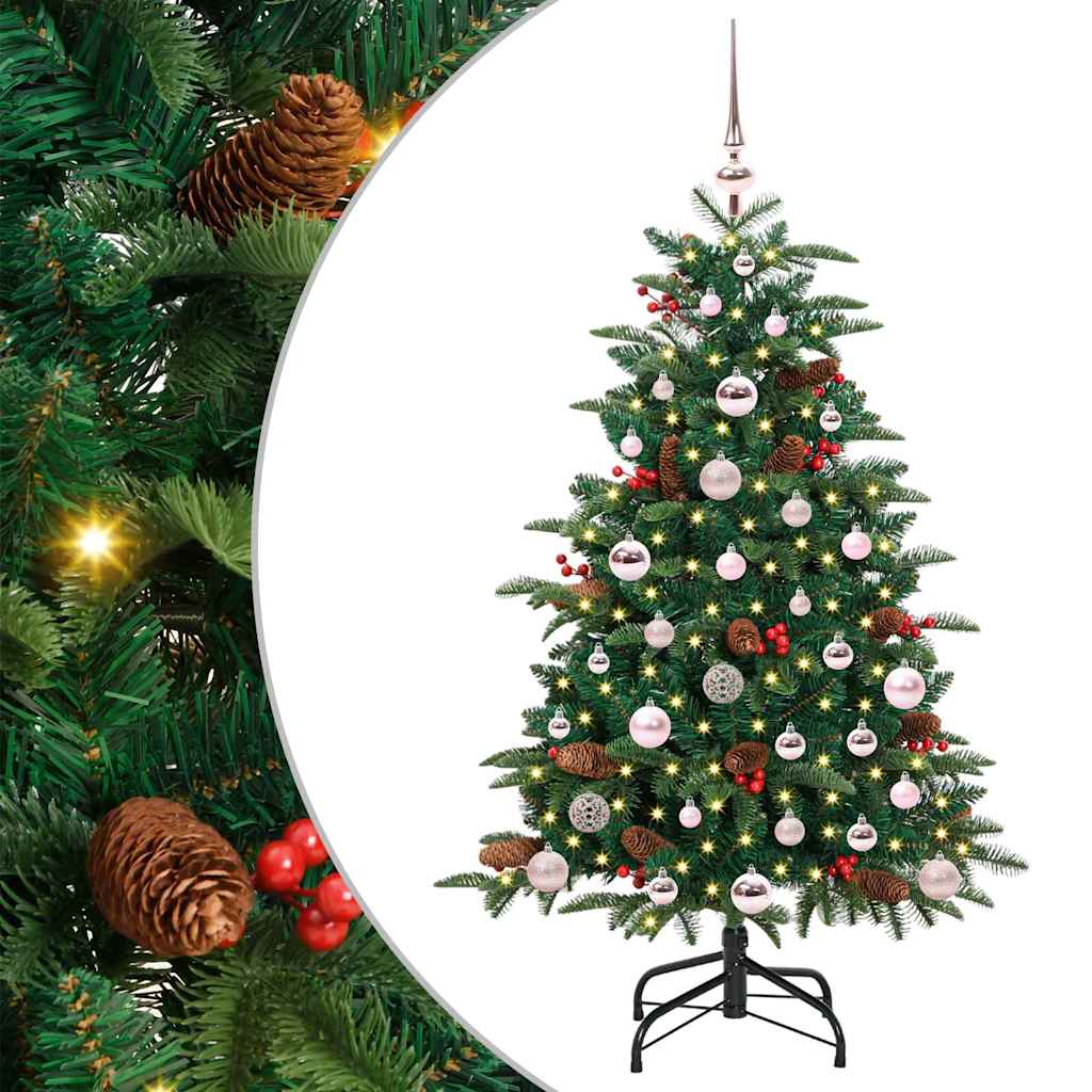 Artificial Christmas Tree with LED Strip Lights Green 120 cm
