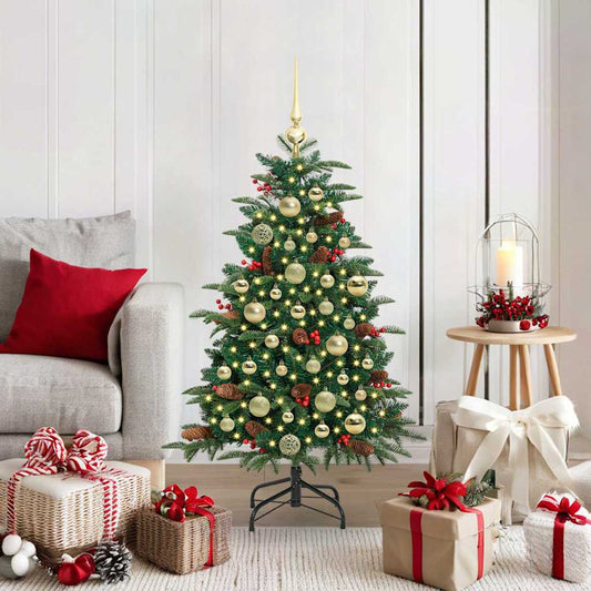 Artificial Christmas Tree with LED Strip Lights Green 120 cm