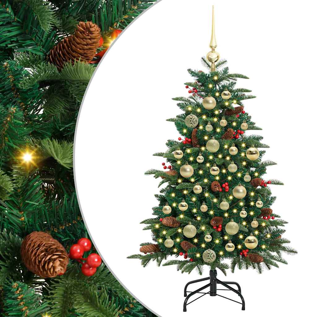 Artificial Christmas Tree with LED Strip Lights Green 120 cm