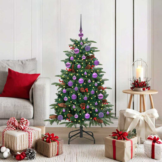 Artificial Christmas Tree with LED Strip Lights Green 120 cm