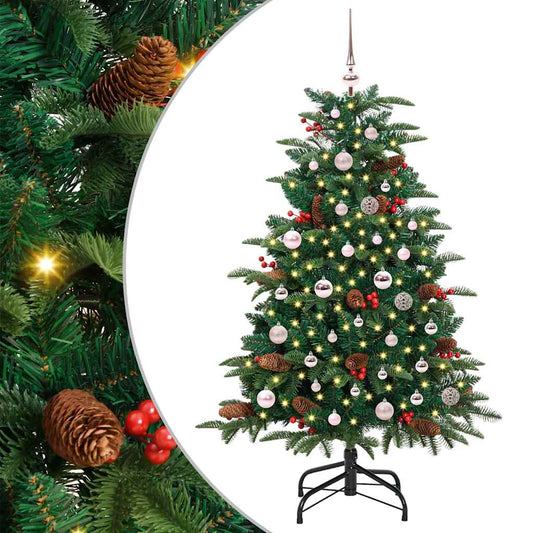 Artificial Christmas Tree with LED Strip Lights Green 150 cm