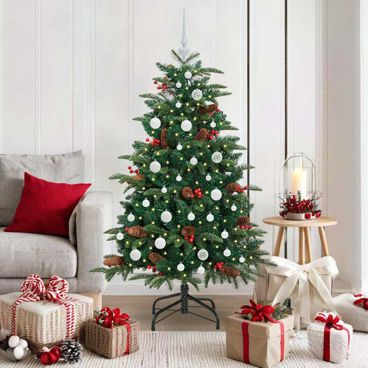 Artificial Christmas Tree with LED Strip Lights Green 150 cm