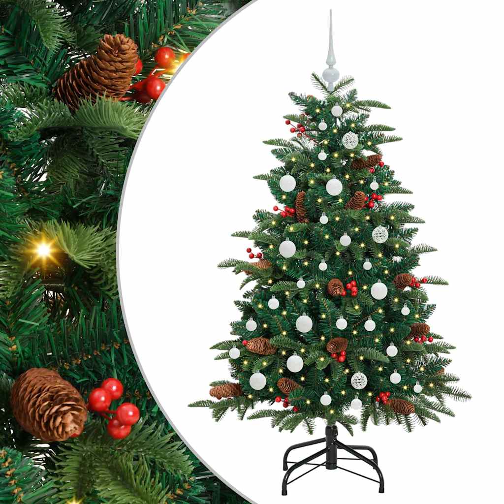 Artificial Christmas Tree with LED Strip Lights Green 150 cm